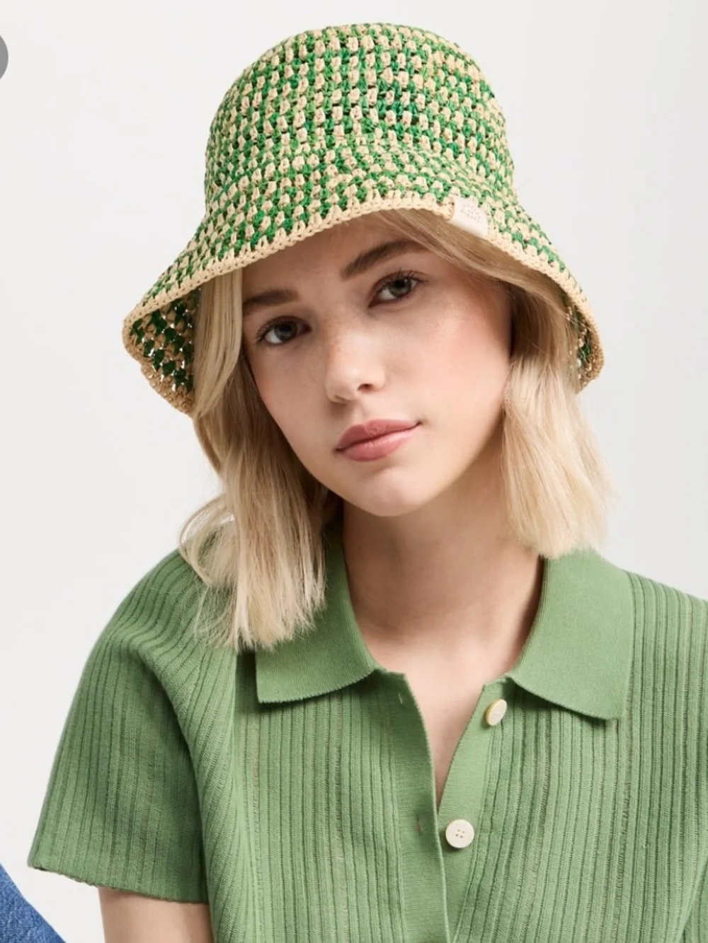 NWT Loeffler Randall Jocelyn Raffia Bucket Hat